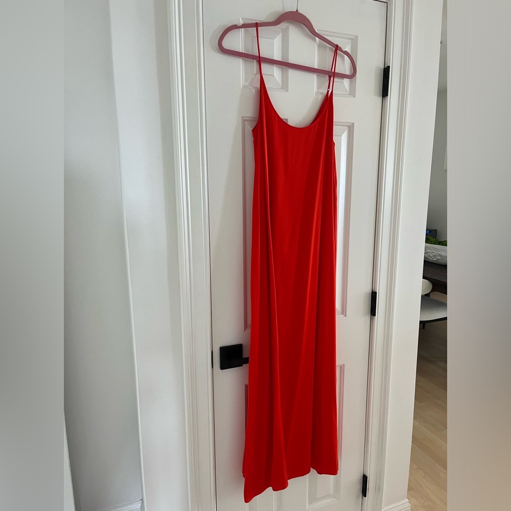 Club Monaco satin A-line maxi slip dress size 8 never worn
